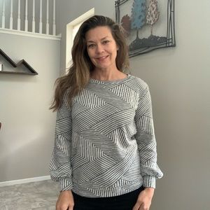 Ellen Tracy Women's Sweater Jacquard Crewneck